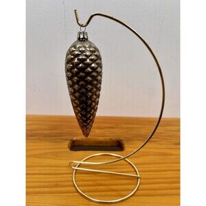 Vintage Pinecone Christmas Ornament Czech Republic Blown Glass